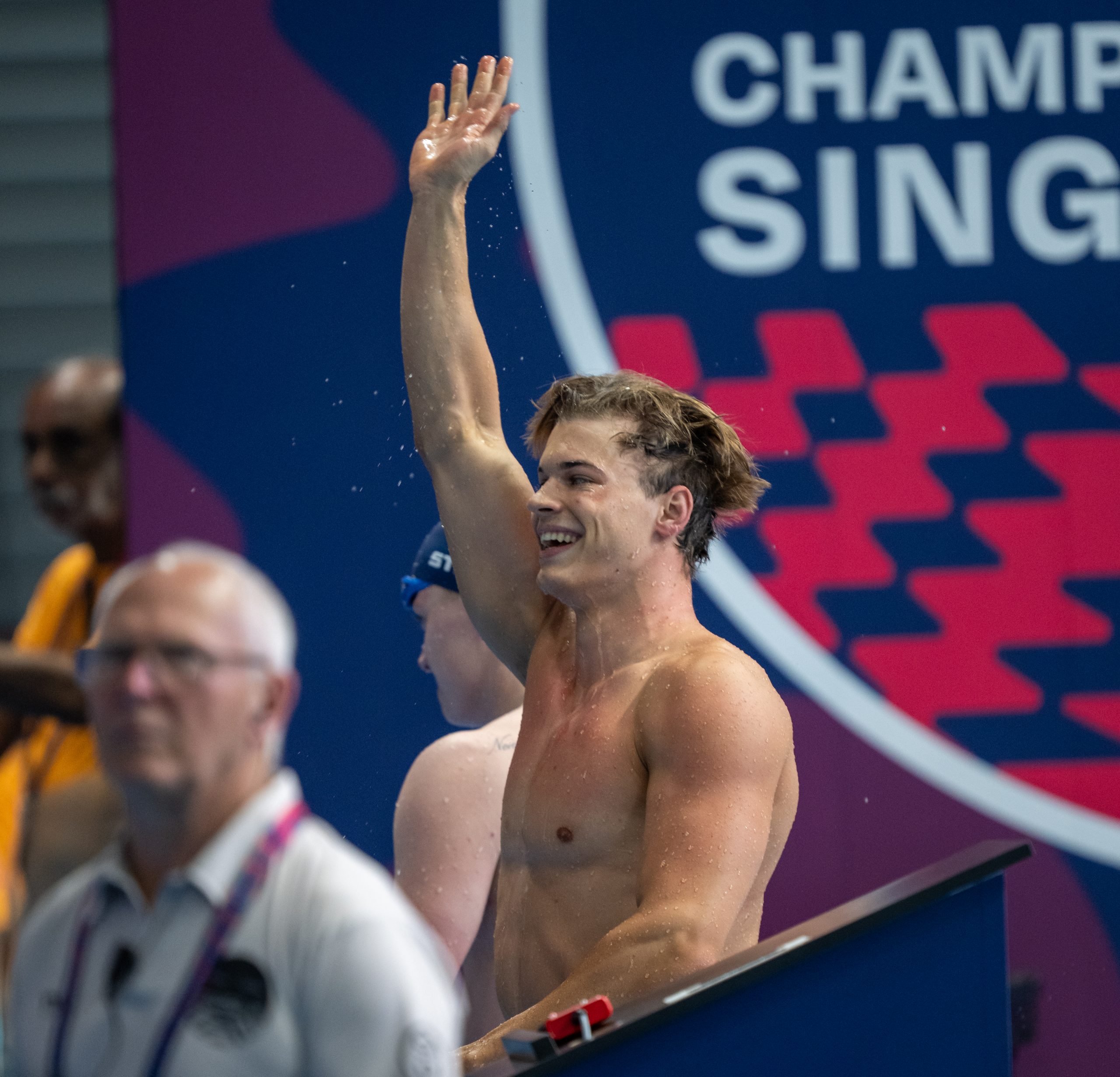 Taliso Engel gewinnt GOLD bei der Paraschwimm-WM 2025 in Singapore über die 100m Brust. (Foto: Ralf Kucuk)