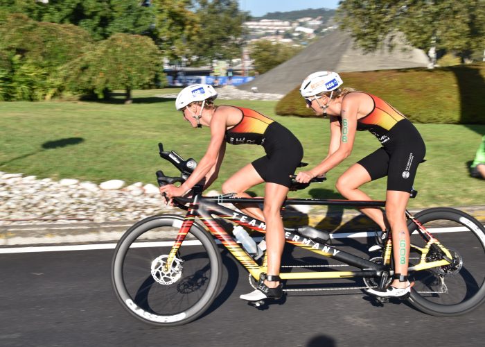 Die GOLDENER RING Stipendiatinnen Anja Renner und Maria Paulig holen Bronze in der PTVI bei den Para-Triathlon Weltmeisterschaften in Pontevedra.